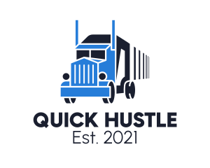 Truck Courier Distribution logo design