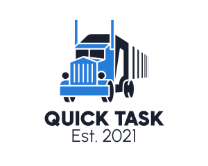 Truck Courier Distribution logo design