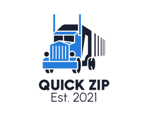 Truck Courier Distribution logo design