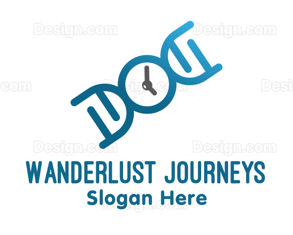 Gradient DNA Clock Logo