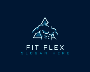 Man Muscle Body logo design