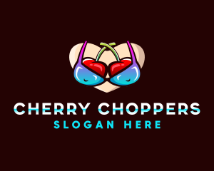 Underwear Bra Cherry logo design