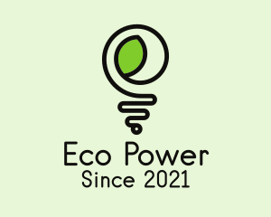 Eco Electric Lightbulb logo design