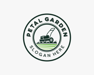 Landscaping Lawn Mower logo design