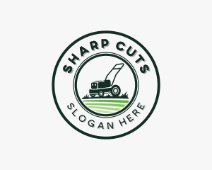 Landscaping Lawn Mower logo design