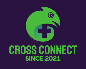 Lizard Health Cross logo design