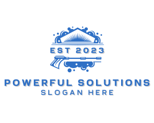 Pressure Washer Cleaner Disinfection logo design