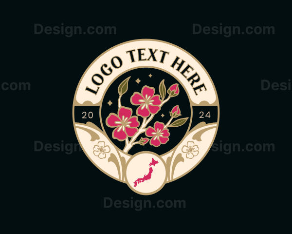 Japan Cherry Blossom Logo