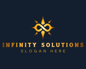 Luxury Infinity Compass logo design