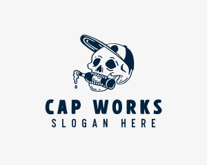 Beer Bottle Skull logo design