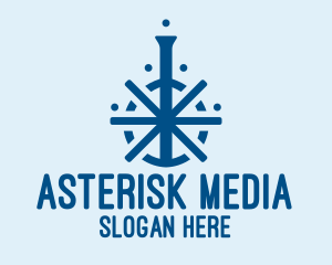 Asterisk Laboratory Flask  logo design