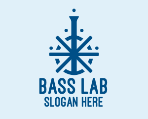 Asterisk Laboratory Flask  logo design