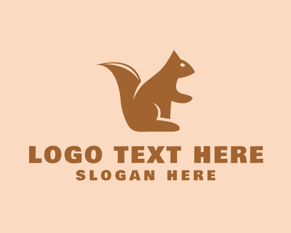 Wild Squirrel Animal logo