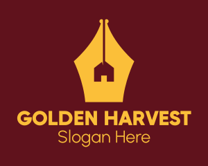 Golden Pen House logo design