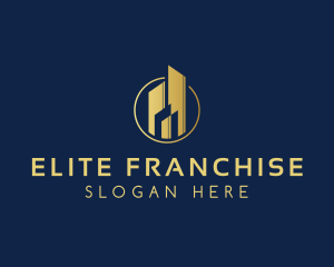 Elegant Metallic Hotel Developer logo design