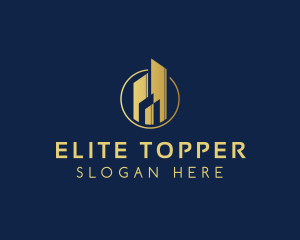 Elegant Metallic Hotel Developer logo design