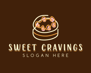 Sweet Cake Dessert  logo design