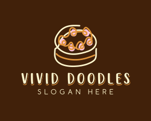 Sweet Cake Dessert  logo design