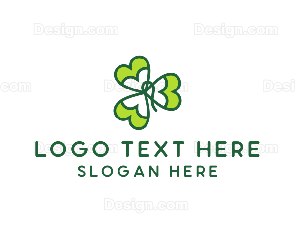 Irish Shamrock Leaf Logo