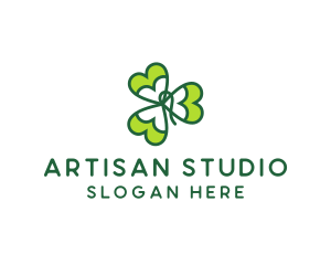 Irish Shamrock Leaf logo design