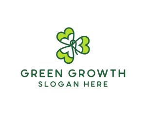 Irish Shamrock Leaf logo design