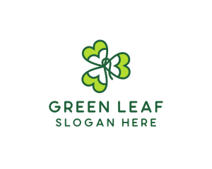 Irish Shamrock Leaf logo design