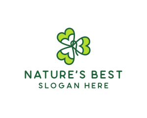 Irish Shamrock Leaf logo design