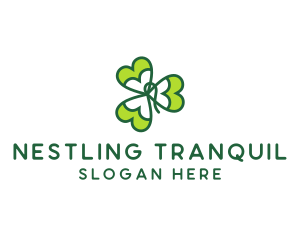 Irish Shamrock Leaf logo design