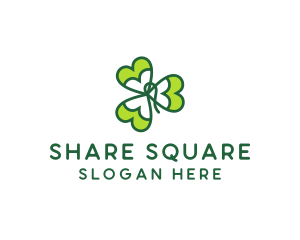 Irish Shamrock Leaf logo design