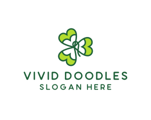 Irish Shamrock Leaf logo design