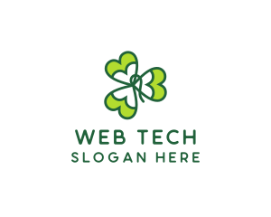 Irish Shamrock Leaf logo design