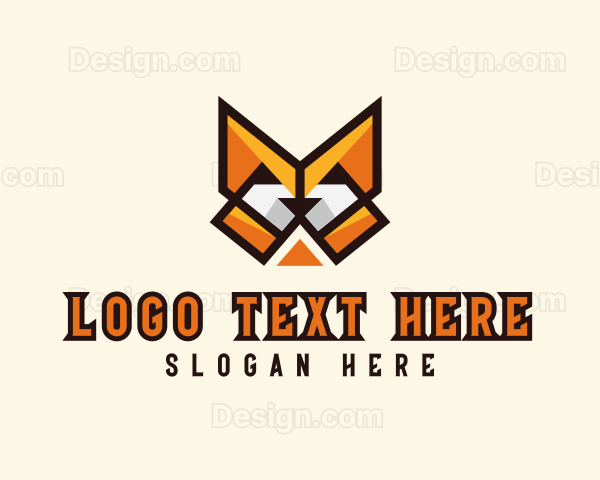 Geometric Fox Head Logo