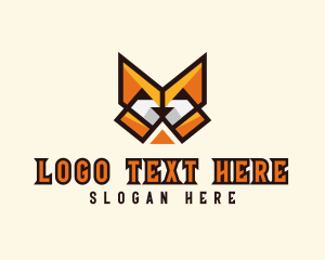 Geometric Fox Head logo