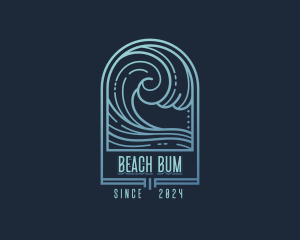 Beach Resort Waves logo design