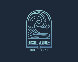 Beach Resort Waves logo design