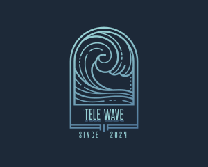 Beach Resort Waves logo design