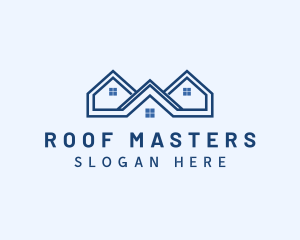 Blue Home Roofing logo design