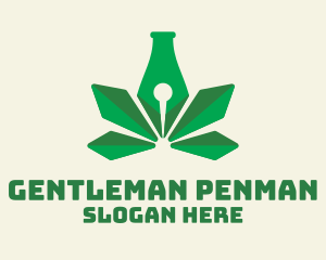 Green Leaf Pen logo design