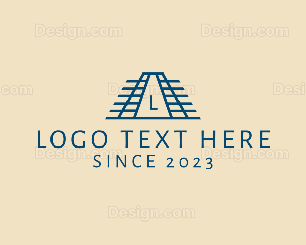 Mayan Temple Industrial Construction Logo