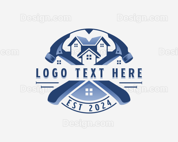 Residential Hammer Repairman Logo