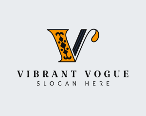 Antique Fashion Boutique Letter V logo