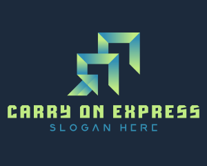 Gradient Express Freight logo design