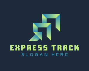 Gradient Express Freight logo design