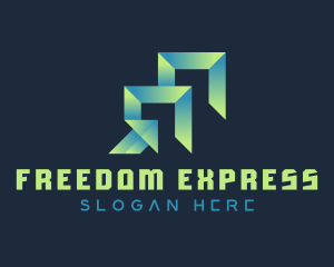 Gradient Express Freight logo design