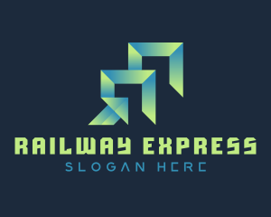 Gradient Express Freight logo design