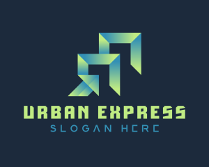 Gradient Express Freight logo design