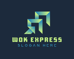 Gradient Express Freight logo design