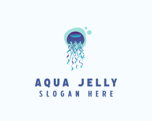 Ocean Jellyfish Bubble logo