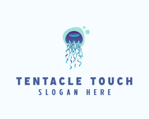 Ocean Jellyfish Bubble logo