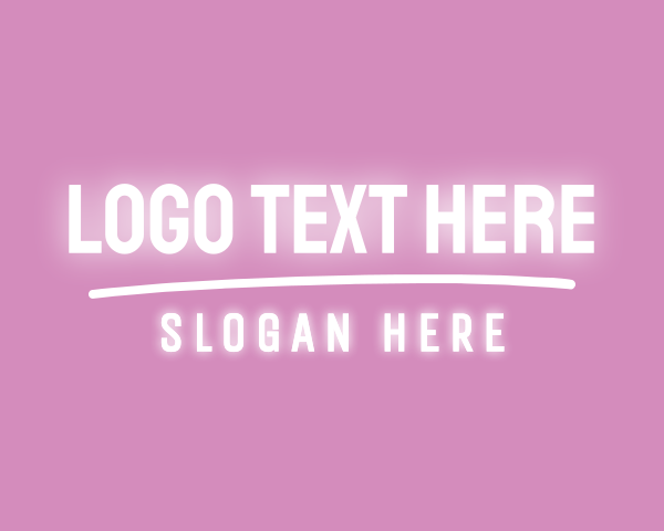 Pink And White logo example 1